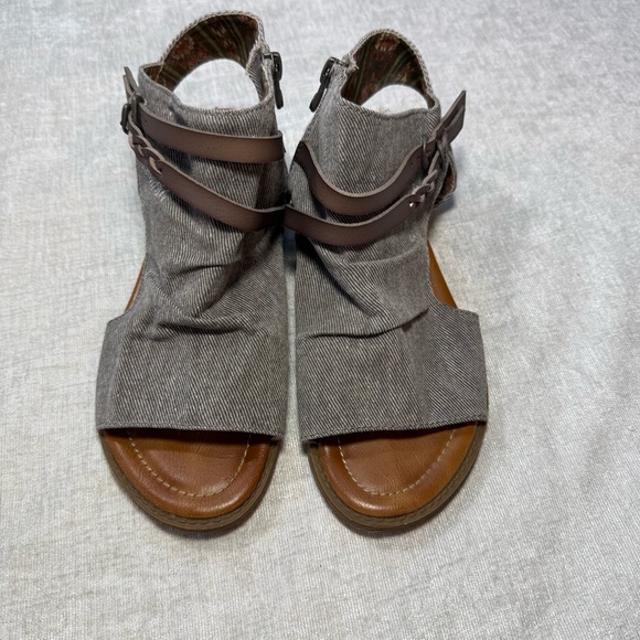 Blowfish Charcoal and Chocolate Strappy Sandals - Picture 3 of 10